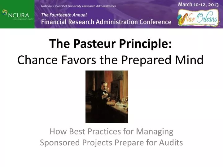 the pasteur principle chance favors the prepared mind
