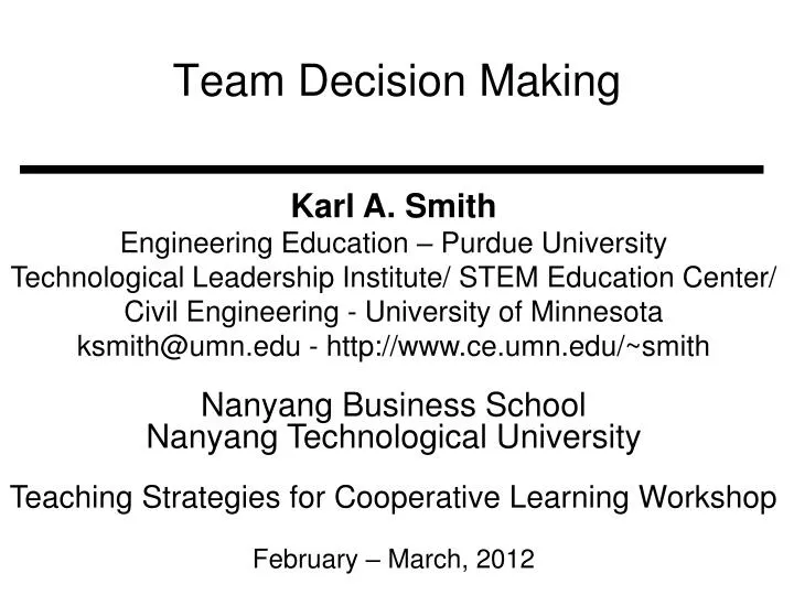 team decision making