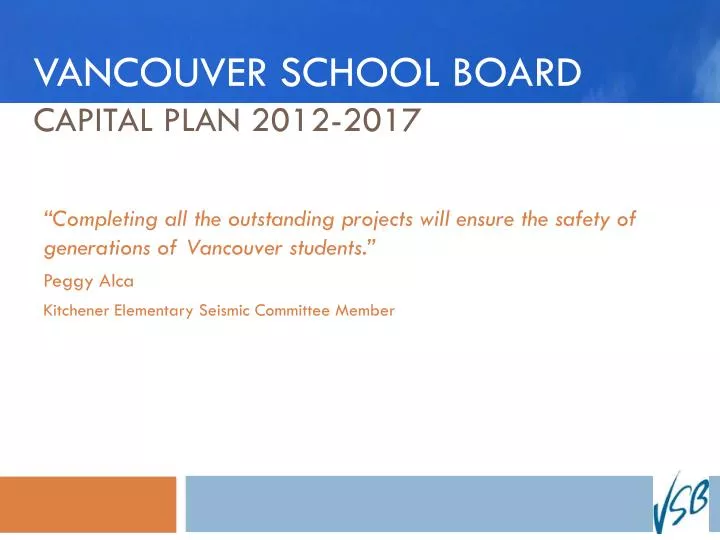 vancouver school board capital plan 2012 2017