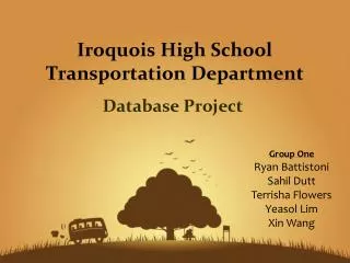Iroquois High School Transportation Department