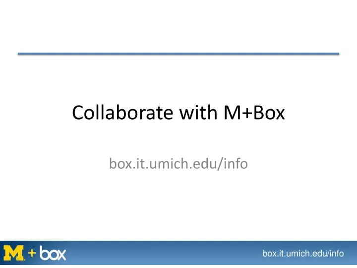 collaborate with m box