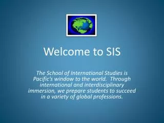 Welcome to SIS