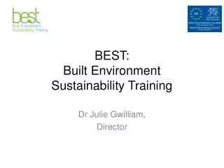 BEST: Built Environment Sustainability Training