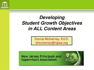 Developing Student Growth Objectives in ALL Content Areas