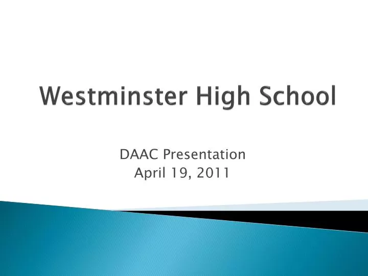 westminster high school
