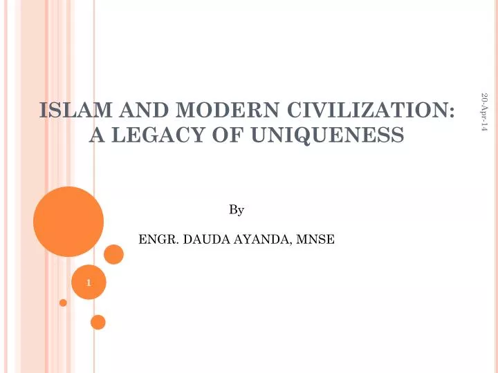 islam and modern civilization a legacy of uniqueness