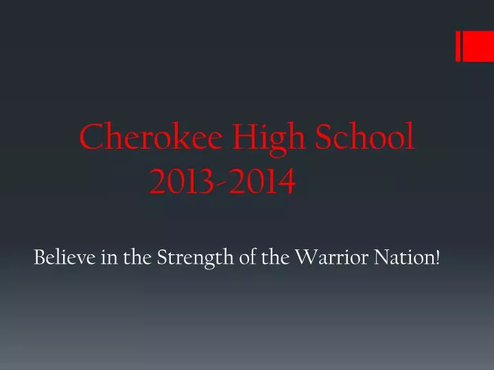 cherokee high school 2013 2014