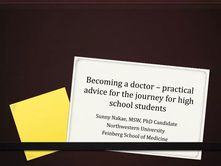 becoming a doctor practical advice for the journey for high school students