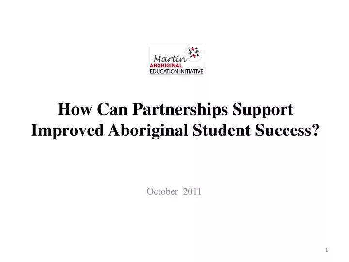 how can partnerships support improved aboriginal student success