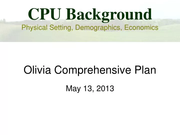 olivia comprehensive plan