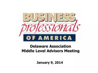 Delaware Association Middle Level Advisors Meeting