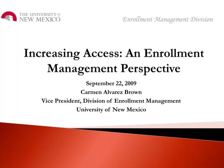 increasing access an enrollment management perspective