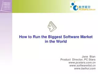 How to Run the Biggest Software Market in the World