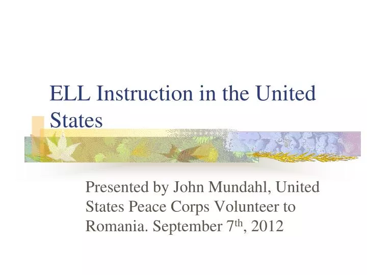ell instruction in the united states