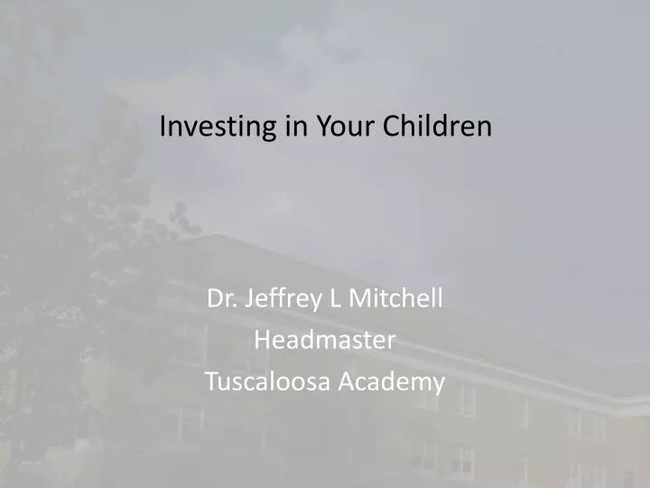 investing in your children