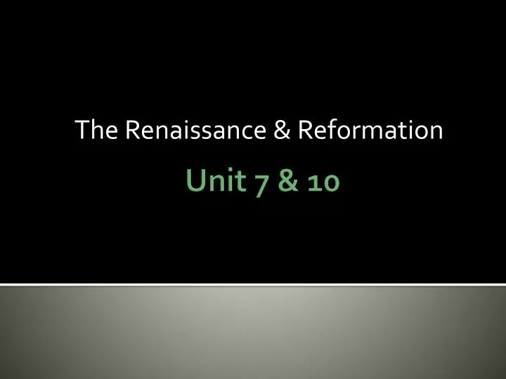 the renaissance reformation