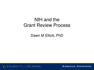NIH and the Grant Review Process