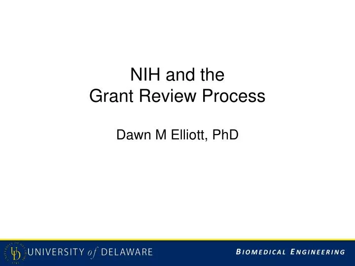 nih and the grant review process