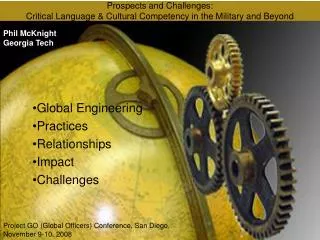 Prospects and Challenges: Critical Language &amp; Cultural Competency in the Military and Beyond