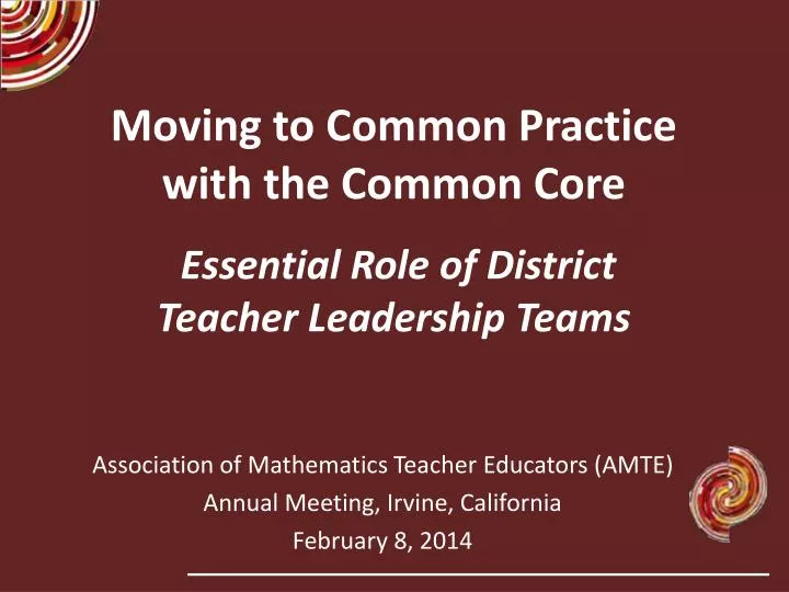 association of mathematics teacher educators amte annual meeting irvine california february 8 2014