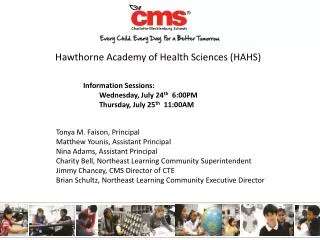 Hawthorne Academy of Health Sciences (HAHS)