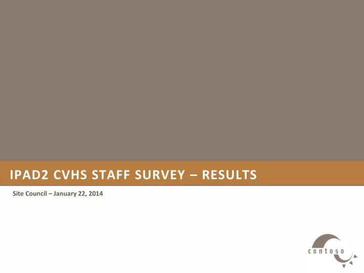 ipad2 cvhs staff survey results