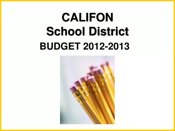 califon school district