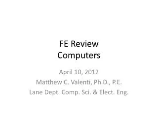 FE Review Computers