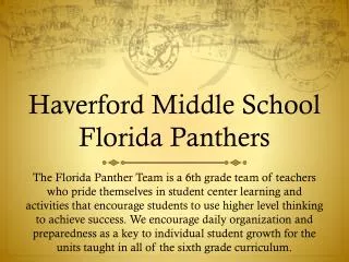 Haverford Middle School Florida Panthers