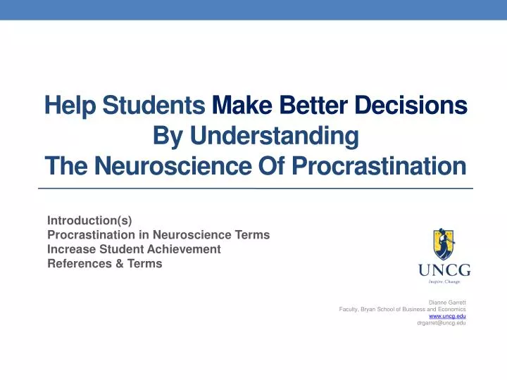 help students make better decisions by understanding the neuroscience of procrastination
