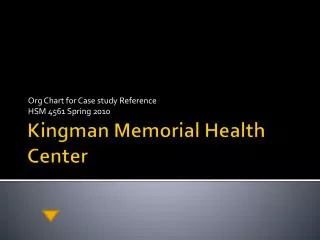 Kingman Memorial Health Center