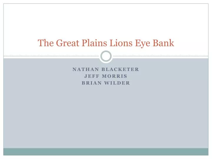 the great plains lions eye bank