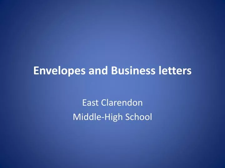 envelopes and business letters