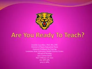 Are You Ready To Teach?