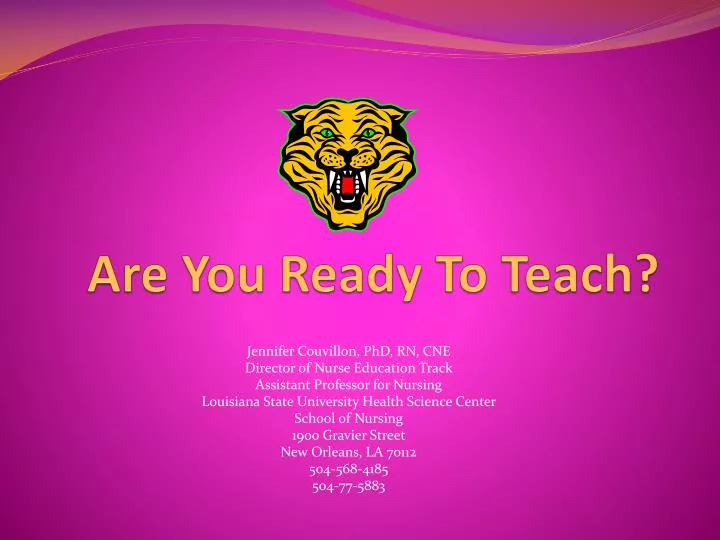 are you ready to teach
