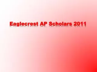 Eaglecrest AP Scholars 2011