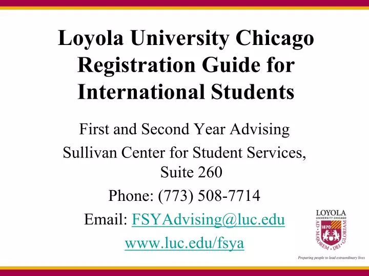 loyola university chicago registration guide for international students