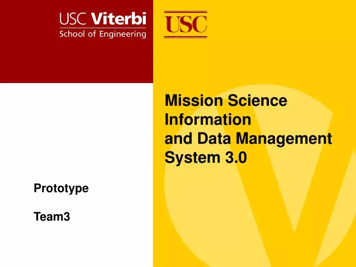 mission science information and data management system 3 0