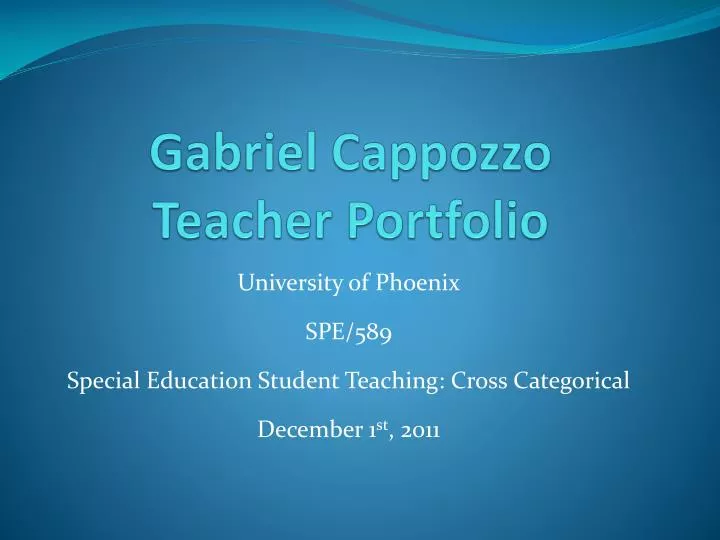 gabriel cappozzo teacher portfolio