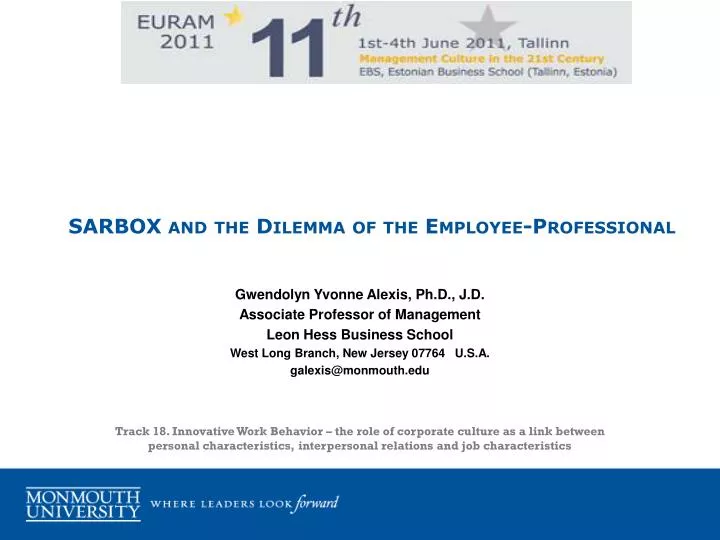 sarbox and the dilemma of the employee professional