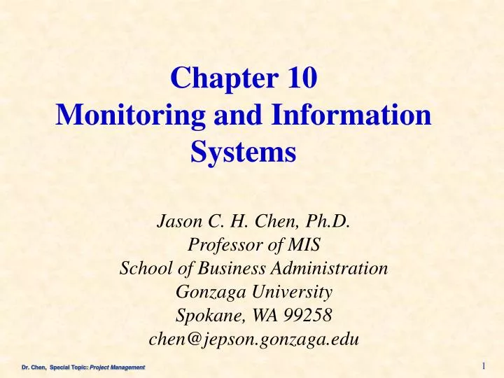 chapter 10 monitoring and information systems