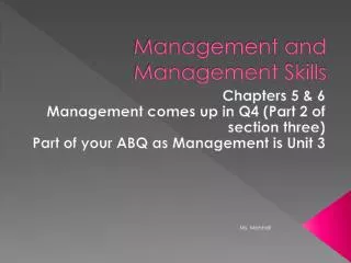 Management and Management Skills