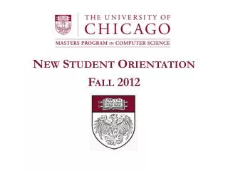 New Student Orientation Fall 2012