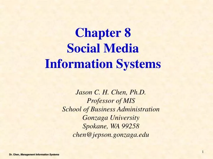 chapter 8 social media information systems