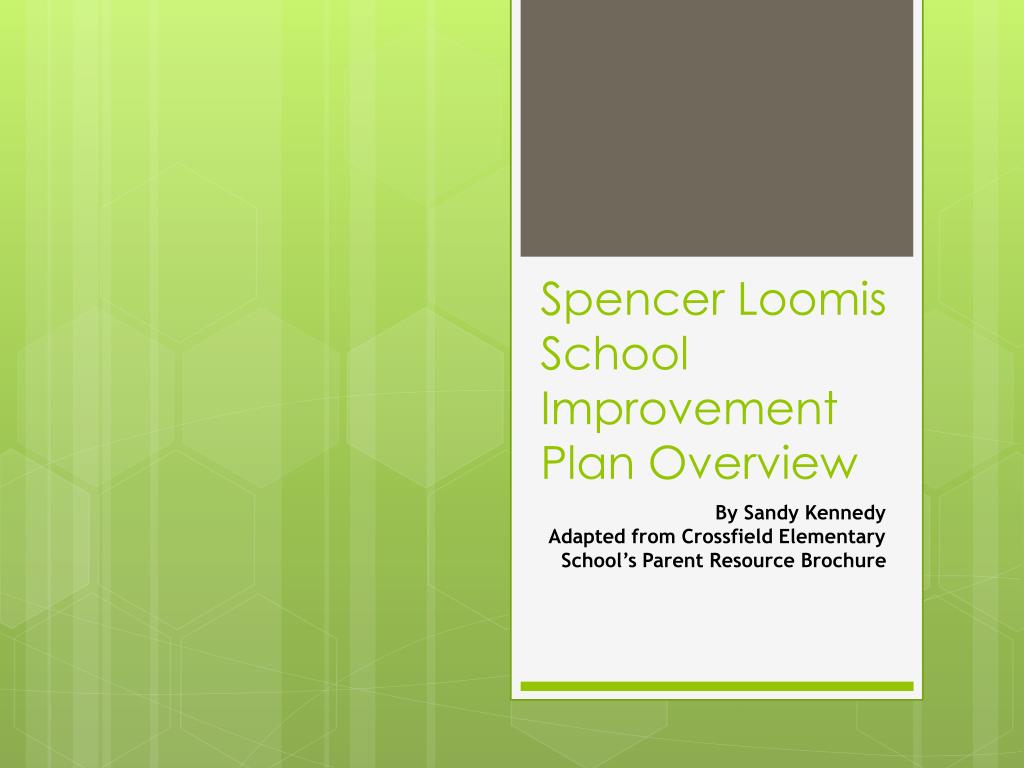 PPT - Spencer Loomis School Improvement Plan Overview PowerPoint ...