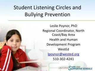Student Listening Circles and Bullying Prevention
