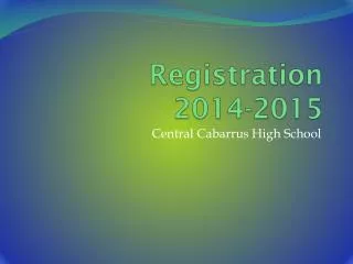 Registration 201 4 -201 5