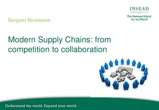 Modern Supply Chains: from competition to collaboration