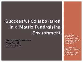 Successful Collaboration in a Matrix Fundraising Environment