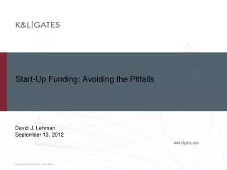 Start-Up Funding: Avoiding the Pitfalls